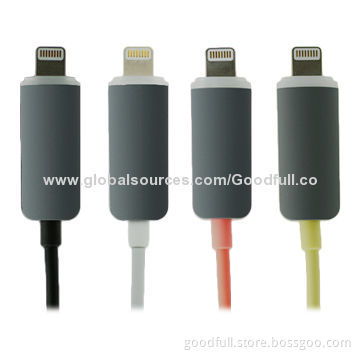 USB Cable Assemblies for iPhone 5, Customized Printed Artworks and Logos Accepted